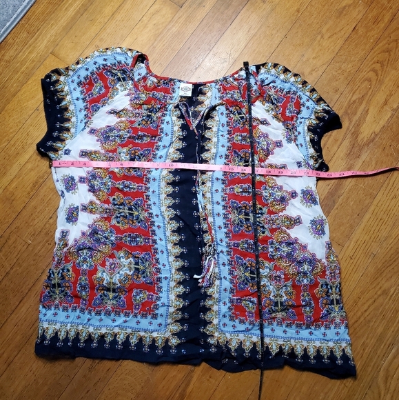 Bila Bohemian Print Short Sleeve Top - Picture 4 of 8